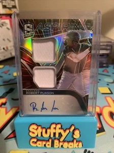 2021 Panini Spectra Robert Puason Aspiring Dual Jersey + Auto Autograph /25 - Picture 1 of 2
