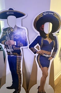 CORONA BIER Display LEBENSGROSSER KARTONAUSSCHNITT 73" Cinco De Mayo gesichtsloser Spaß - Bild 1 von 10