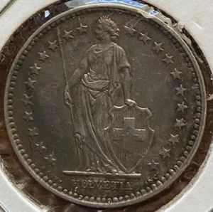 Switzerland 1921-B Two Franc Vintage Coin! Low Shipping for Multiple Items! - Picture 1 of 2