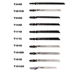 T-shank Jig Saw Blades Set Wood Plastic Metal Cutting Jigsaw Blades - Picture 1 of 16