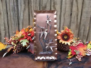 VTG CANADIAN GEESE 3D METAL WALL HANGING DÉCOR 12.5 X 5.75 COPPER WEST GERMANY - Picture 1 of 6