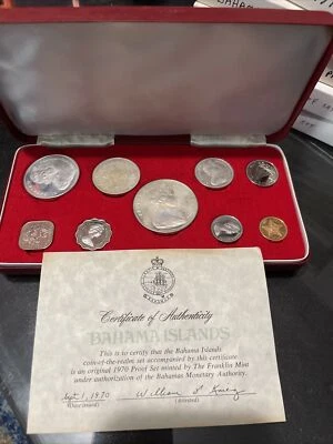 1970 BAHAMAS ISLANDS PROOF SILVER  COINS SET! (S.M.#10016) - Image 1 of 4
