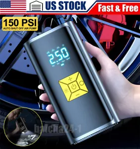 Car Tire Inflator Cordless Digital USB Rechargeable Tire Air Compressor Pump 12V - Picture 1 of 17
