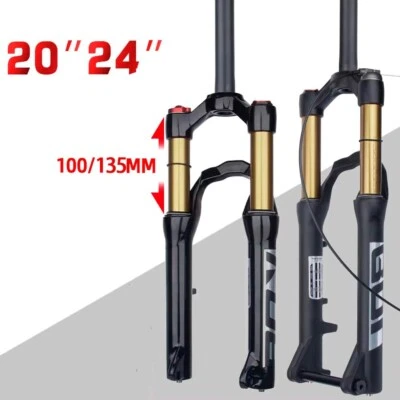 Air Suspension 24/20 Inch Fork Qr/Thru Axle Shock Absorber Bicycle Front Forks - Image 1 of 4
