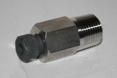 1/4 Tube x 1/2 MNPT 316ss Male Fitting Autoclave 15,000 psi Parker 4-8 FBMP7-SS - Image 1 of 4