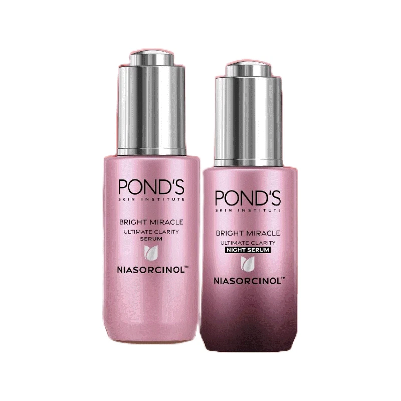2x Pond's Bright Miracle Ultimate Clarity Serum Día y Noche Reducir Manchas Oscuras CONJUNTO Foto 1 de 4