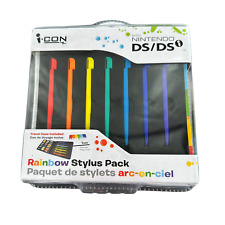 iCon Nintendo DS/DSi Rainbow Stylus Pack & Travel Case - New Sealed Packaging