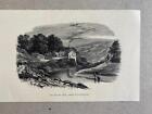AT SCALBY MILL SCARBOROUGH ENGRAVING PRINT late 1800s