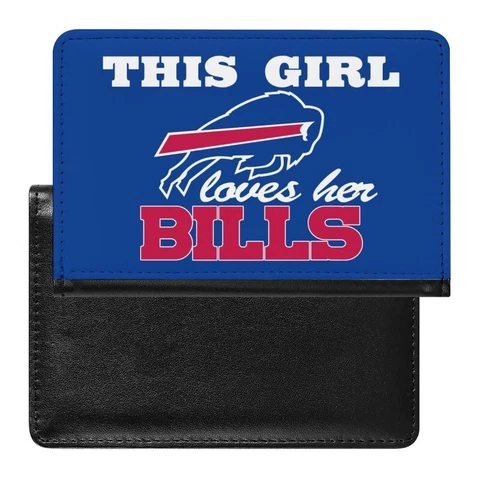 This Girl Loves Her Buffalo Bills Passport Holder Protector Cover Wallets Cover