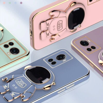 For OnePlus Ace 9 10 Pro 8T Astronaut Stand Plating ShockProof Cute Case Cover - Image 1 of 4