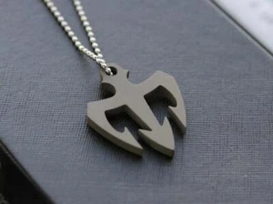 TC4 Titanium Alloy Necklace Pendant Knife Lanyard Bead EDC Charm DIY Men Women - Picture 1 of 9