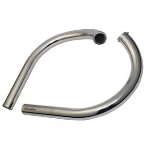 New Exhaust Bend Pipe Bend Tube Steel Chrome Plated Jawa 350 Motorcycles - Foto 1 di 6