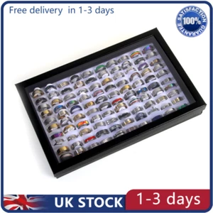 Mens Silver Mix Stainless Steel Rings Wholesale Jewelry Job Lot Set 100 x - Picture 1 of 5