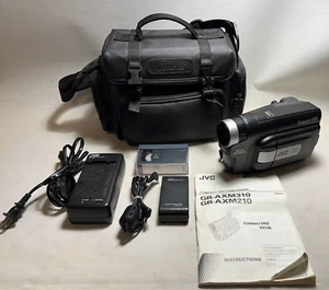 *WORKING* JVC GR-AXM210 VHS-C Camcorder w/ Charger, Cable, Battery, Manual & Bag - Picture 1 of 10