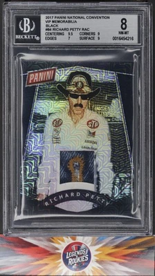 2017 Panini National VIP Memorabilia Black #84 Richard Petty RAC 1/1 BGS 8 - Image 1 of 2