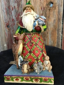 Jim Shore Woodland Christmas Santa Rabbit missing ear See Photos....b8 - Picture 1 of 9