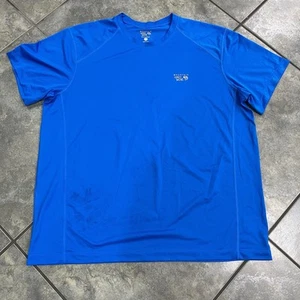 Mountain Hardwear Men's Sz XL Blue Polyester Basic Base Layer Short Sleeve Gym - Picture 1 of 7