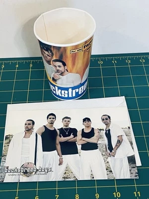 Vintage 2000 Backstreet Boys Burger King Cup & Winterland Birthday Greeting Card - Image 1 of 4