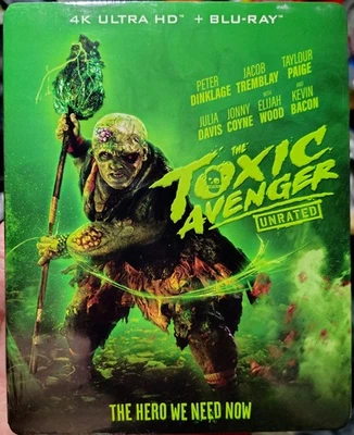 THE TOXIC AVENGER/Unrated-Steelbook Edition (4K UHD + Blu-ray, 2025) NEW - Image 1 of 2