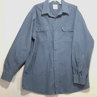 Red Head Shirt Mens XLT Navy Long Sleeve Button Up Heavy Canvas Outdoor Workwear - Image 1 of 4
