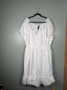 Abito donna SW cotone bianco boho cottage-core taglia 3X - Foto 1 di 6