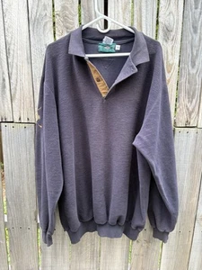 Vintage SDI Golf Polo Sweater Men's XL Cotton Long Sleeve Pullover Navy Blue - Picture 1 of 11