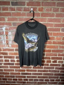 Camicia Harley Davidson vintage anni 90 emblema 3D 1990 Keep The Eagle Flying Large - Foto 1 di 8