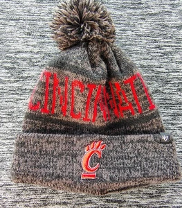 47 Brand Cincinnati Bearcats Winter Knit Hat Beanie w/ Pom Pom - Picture 1 of 3