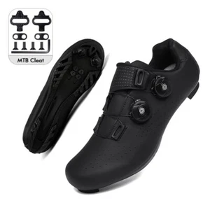 Road Cycling Shoes Sneakers Men's MTB Self-Locking Bike Shoes with SPD Cleats - Picture 1 of 27