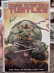 TMNT Comics #74 - Planet Awesome RE Cover Variant - IDW Signed Marat Mychaels - Picture 1 of 3