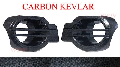 NEGRO Carbono LÁMPARA ANTINIEBLA FOCO CUBIERTA EMBELLECEDOR PARA FORD RANGER T6 2012-2014 PICK UP Foto 1 de 2
