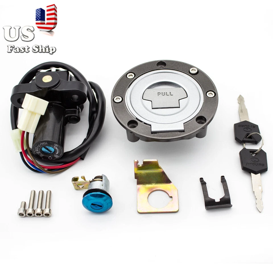 Interruptor de encendido para Yamaha YZF R6 2000 2001-11 tapa de combustible tapa asiento cerradura de llave Foto 1 de 4