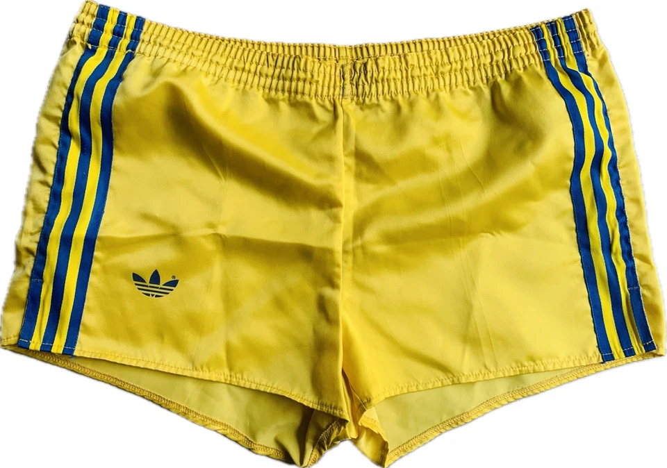 Adidas rare short vintage années 1970 - 1980 nylon brillant football no Ventex - Photo 1/4