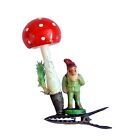 Age Christmas Tree Ornaments - Fly Agaric Made of Glass With Dwarf (#16831)