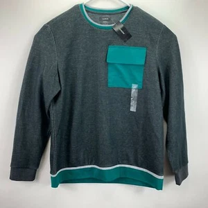 Alfani Mens Utility Pocket Crewneck Classic Fit Sweatshirt Gray L - Picture 1 of 4