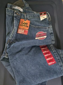 NEW Lee Premium Select Blue Denim Jeans Mens Regular Straight Leg 38X32 - Picture 1 of 3