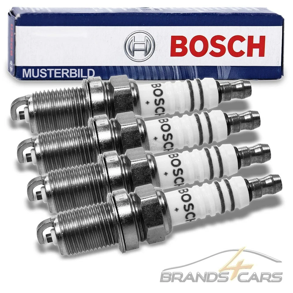 4x BOSCH ZÜNDKERZE ZÜNDKERZEN DOPPELPLATIN FÜR BMW 3-ER E46 E90 E91 E92 E93 - Bild 1 von 1