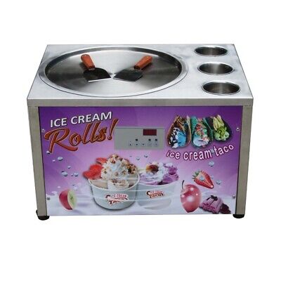 Countertop Trailers Fried Ice Cream Machine Single Round Pan With 3 Tanks • 1,260$