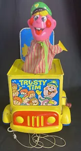 Vintage Mattel Trusty Tim School Bus Jack in The Box - Non Working - Picture 1 of 13