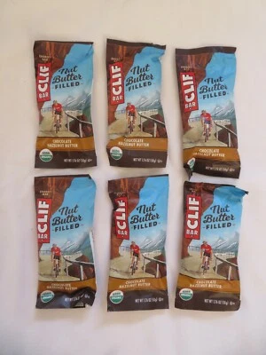 (6) Count Clif Bar Nuez Mantequilla Rellena Chocolate Avellana Mantequilla 1.76 OZ Cada @1 Foto 1 de 2