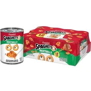 SpaghettiOs Nudeln in Dosen mit Fleischbällchen, 15,6 Unzen Dose (12er Pack) - Bild 1 von 8