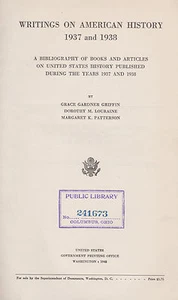 Writings on American History - 1937 & 1938 bibliography -Amer. Historical Assoc. - Picture 1 of 1