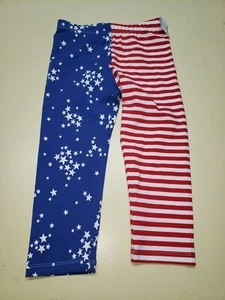 Cat & Jack Girls' Stars & Stripes Pull On Stretch Cotton Pants Sizes S,M #YO - Picture 1 of 2