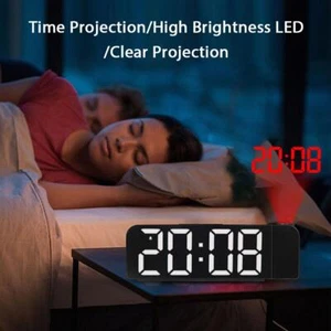 LED Smart Digital Wecker Projektion Temperatur Projektor LCD Anzeige Zeit - Bild 1 von 13