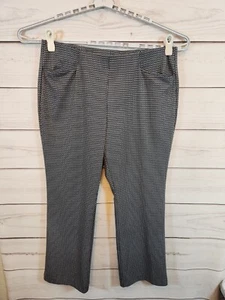 Investments Women's Black/White Geometric Print Pull On Dress Pant Size 1X S - Picture 1 of 6