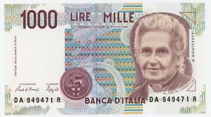Italy 1000 Lira D.1990 Pick 114.a UNC Uncirculated Banknote - Picture 1 of 2