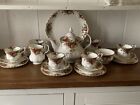 23pcs Royal Albert Old Country Roses Tea Set for 6 - Trios Pot Jug Bowl &amp; Plate