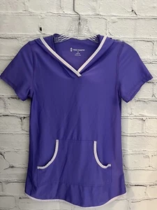 Free Country Purple/White Hoodie Dress S/S Lightweight Girl's Size M (10/12) - Picture 1 of 8