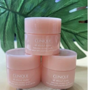Clinique ALL ABOUT EYES Eye Cream Dark Circles/Puffs 5mLX3PCS TravelSize Unboxed - Picture 1 of 2