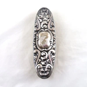 Antique Silver Hair Brush Repousse Marked 835 - Picture 1 of 8
